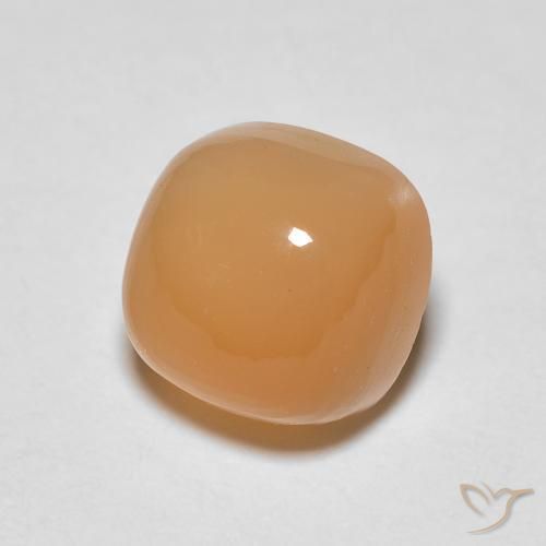 Pierre de lune Orange-or naturelle Coussin, 2.05 ct, Translucide