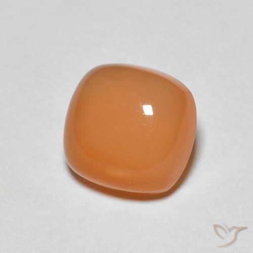 Pierre de lune Orange moyen naturelle Coussin, 1.47 ct, Translucide