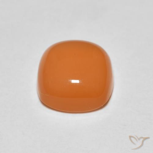 Pierre de lune Orange moyen naturelle Coussin, 1.47 ct, Translucide