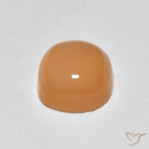 Pierre de lune Pêche Orange naturelle Coussin, 1.64 ct, Translucide