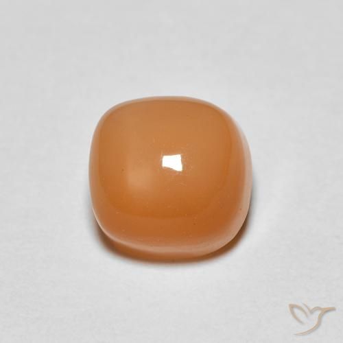 1.32ct Naturel Orange rougeâtre Pierre de lune, Coussin, Translucide