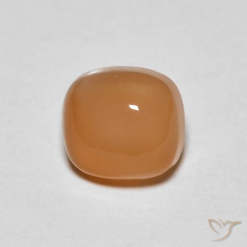 Pierre de lune Orange moyen naturelle Coussin, 1.06 ct, Translucide