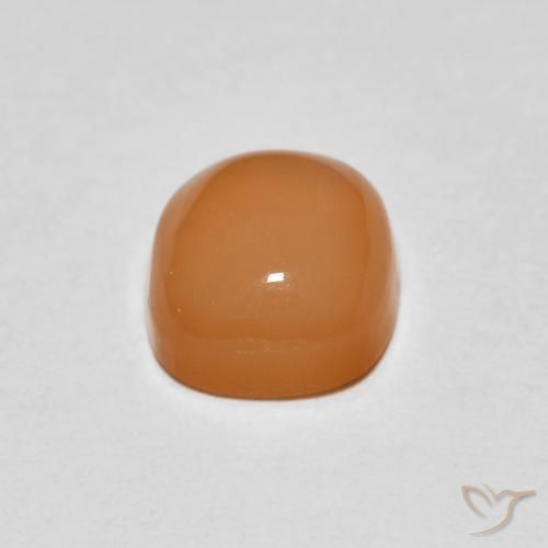 Pierre de lune Orange moyen naturelle Coussin, 1.06 ct, Translucide
