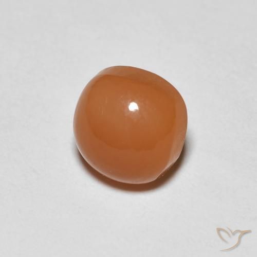 Pierre de lune Orange clair naturelle Coussin, 1.08 ct, Translucide