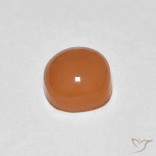 Pierre de lune Orange clair naturelle Coussin, 1.08 ct, Translucide
