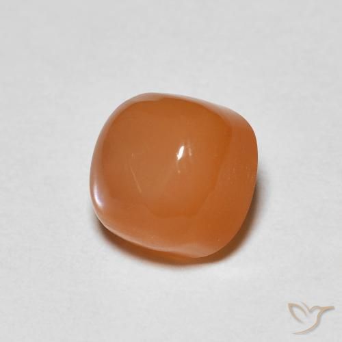 Pierre de lune Pourpre rougeâtre léger naturelle Coussin, 1.23 ct, Translucide