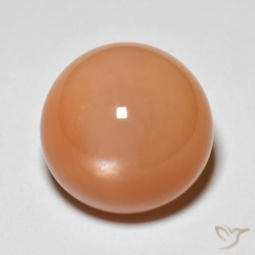 11.97ct Naturel Pêche Orange Pierre de lune, Tour, Opaque