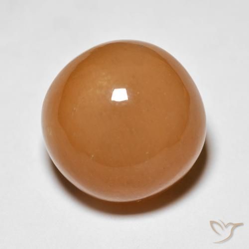 13.63ct Naturel Orange rougeâtre Pierre de lune, Tour, Opaque
