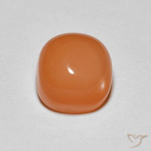 1.43ct Naturel Orange moyen Pierre de lune, Coussin, Translucide