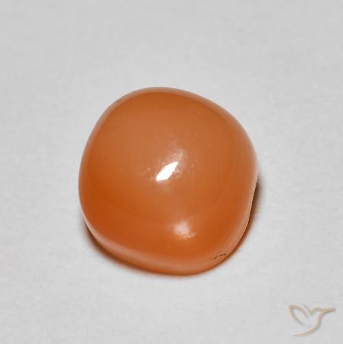 Pierre de lune Orange moyen naturelle Coussin, 1.43 ct, Translucide