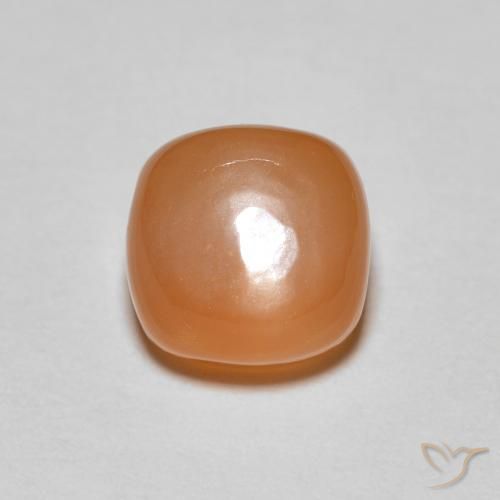 2.07ct Naturel Orange rougeâtre Pierre de lune, Coussin, Translucide
