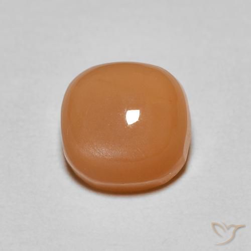 1.13ct Naturel Orange abricot chaud Pierre de lune, Coussin, Translucide
