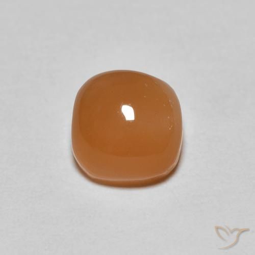 1.17ct Naturel Orange moyen Pierre de lune, Coussin, Translucide