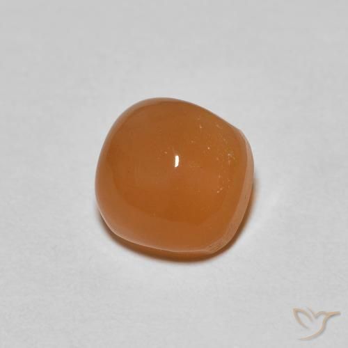 Pierre de lune Orange moyen naturelle Coussin, 1.17 ct, Translucide