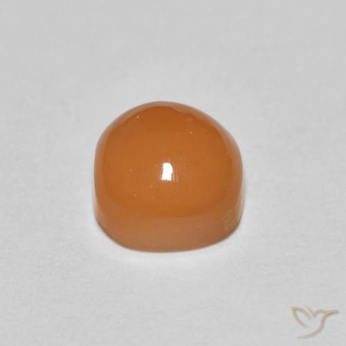 Pierre de lune Orange moyen naturelle Coussin, 1.17 ct, Translucide