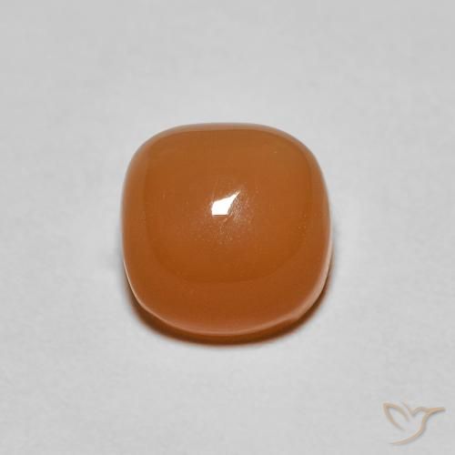 1.19ct Naturel Orange rougeâtre Pierre de lune, Coussin, Translucide