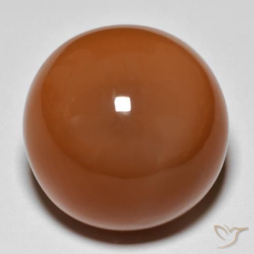 28.62ct Naturel Orange rougeâtre Pierre de lune, Tour, Opaque