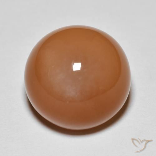 12.48ct Naturel Orange rougeâtre Pierre de lune, Tour, Translucide