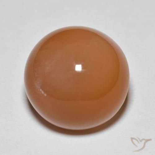 Pierre de lune Orange rougeâtre naturelle Tour, 12.48 ct, Translucide
