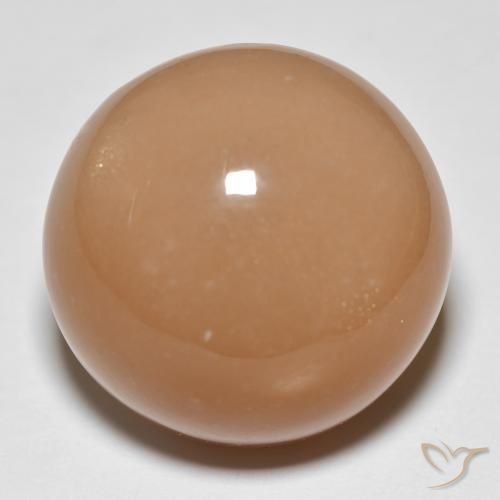 26.68ct Naturel Medium Dark-Orange Pierre de lune, Tour, Translucide