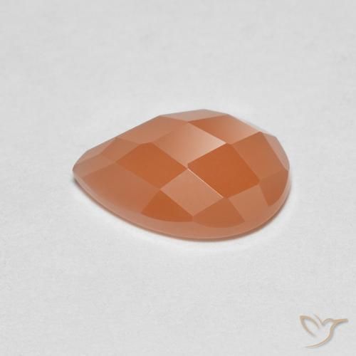 Pierre de lune Orange moyen naturelle En forme de poire, 1.09 ct, Transparent