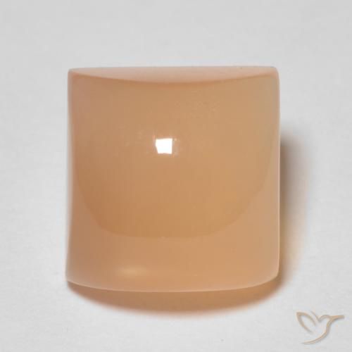 Pierre de lune Pêche Orange naturelle Carré, 2.72 ct, Transparent