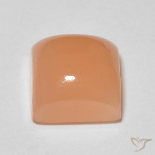 Pierre de lune Medium Light-Orange naturelle Carré, 2.12 ct, Transparent