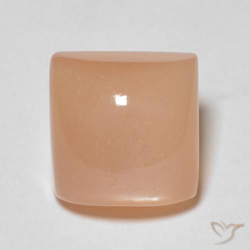 2.28ct Naturel Orange moyen Pierre de lune, Carré, Transparent