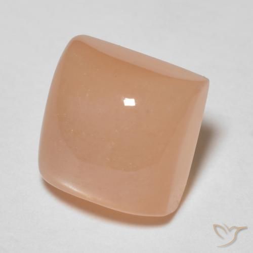 Pierre de lune Orange moyen naturelle Carré, 2.28 ct, Transparent