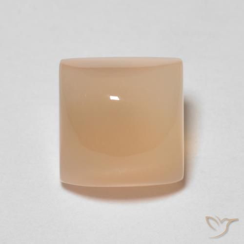 1.69ct Naturel Orange moyen Pierre de lune, Carré, Transparent