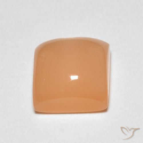 Pierre de lune Medium Light-Orange naturelle Carré, 2.22 ct, Transparent