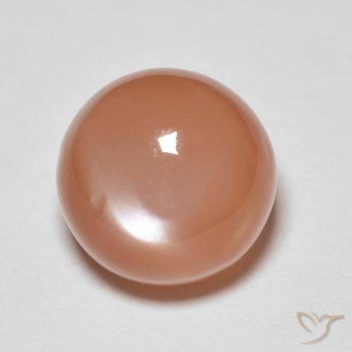 5.46ct Naturel Pêche Orange Pierre de lune, Tour, Translucide