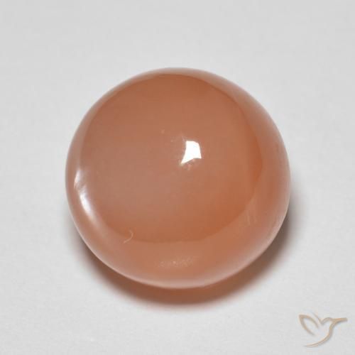 Pierre de lune Pêche Orange naturelle Tour, 5.46 ct, Translucide
