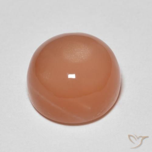 Pierre de lune Pêche Orange naturelle Tour, 5.46 ct, Translucide