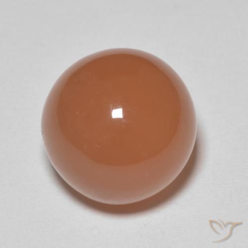 5.21ct Naturel Orange rougeâtre Pierre de lune, Tour, Translucide