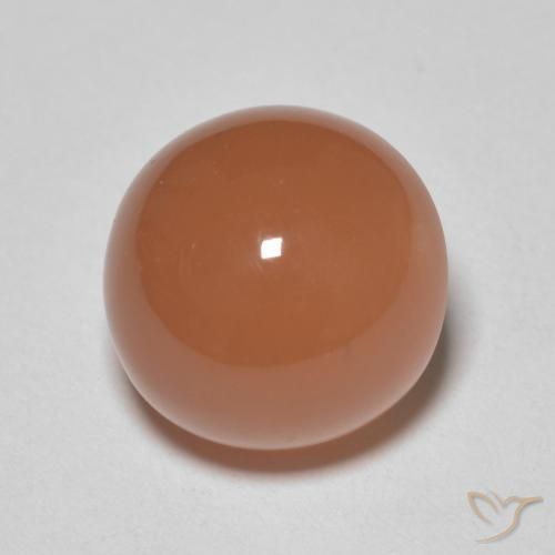 Pierre de lune Orange rougeâtre naturelle Tour, 5.21 ct, Translucide