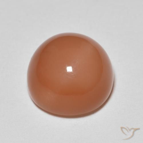 Pierre de lune Orange rougeâtre naturelle Tour, 5.21 ct, Translucide