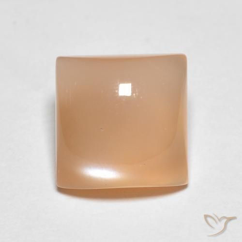 1.95ct Naturel Orange cantaloup Pierre de lune, Carré, Translucide