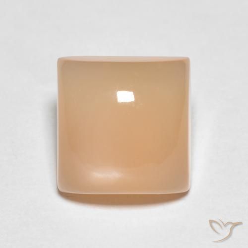 2.14ct Naturel Orange cantaloup Pierre de lune, Carré, Translucide