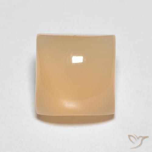 1.75ct Naturel Orange moyen Pierre de lune, Carré, Translucide
