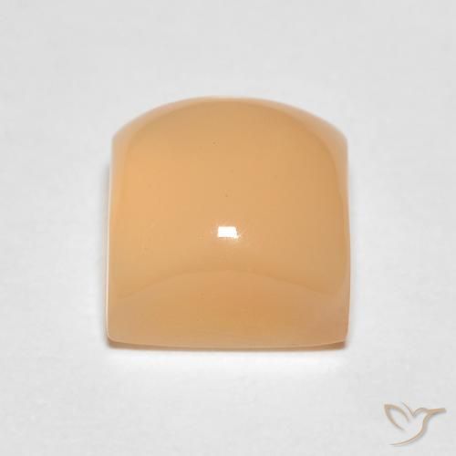 Pierre de lune Orange moyen naturelle Carré, 1.75 ct, Translucide