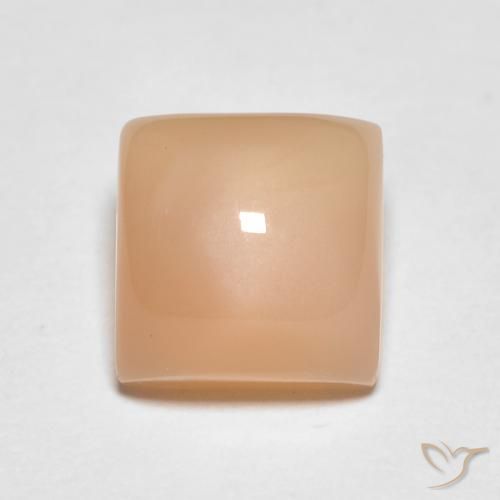 2.28ct Naturel Orange moyen Pierre de lune, Carré, Translucide