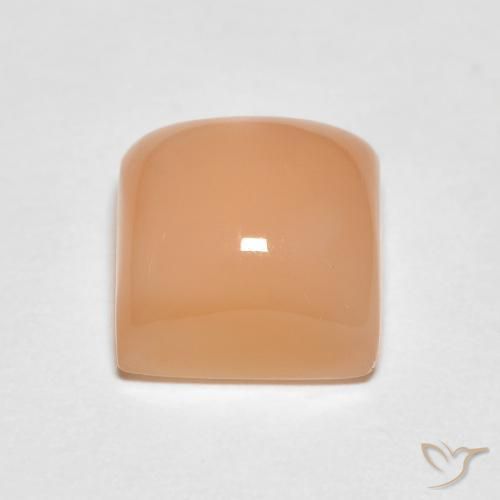 Pierre de lune Orange moyen naturelle Carré, 2.28 ct, Translucide