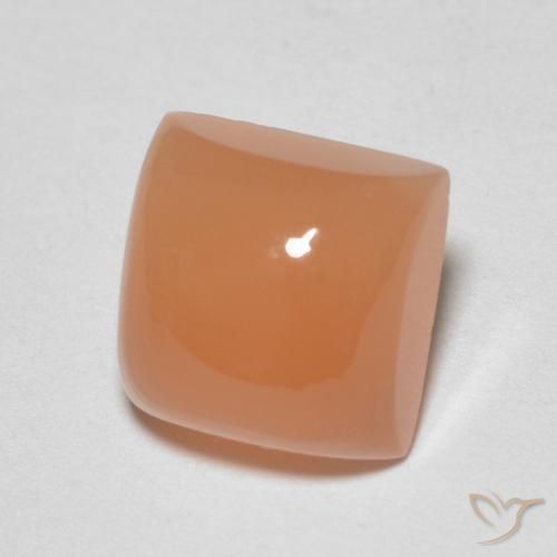 Pierre de lune Pourpre rougeâtre léger naturelle Carré, 2.11 ct, Translucide