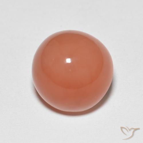 5.53ct Naturel Orange cantaloup Pierre de lune, Tour, Translucide