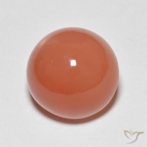Pierre de lune Orange rougeâtre naturelle Tour, 6.80 ct, Translucide