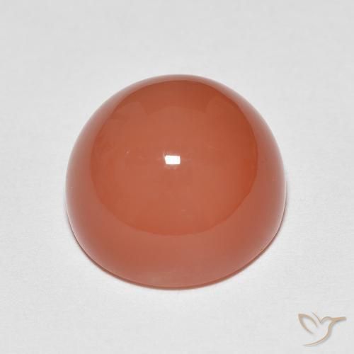 Pierre de lune Orange rougeâtre naturelle Tour, 6.80 ct, Translucide