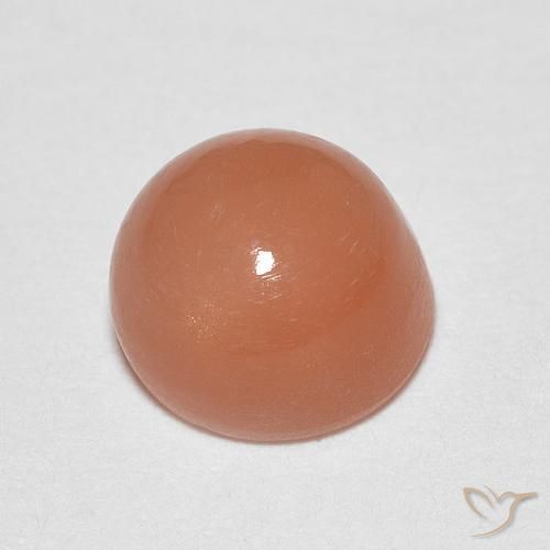 Pierre de lune Orange cantaloup naturelle Tour, 1.30 ct, Translucide