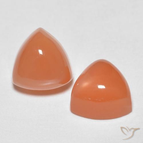 2.01ctw Naturel Orange foncé Pierre de lune, Trillion, Translucide