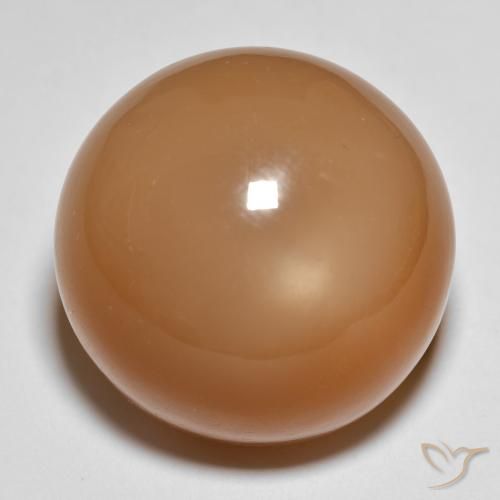 28.68ct Naturel Brun moyen Pierre de lune, Tour, Translucide